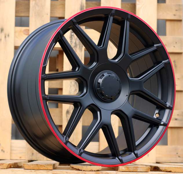 valuveljed JIL Wheels B5318(IN7040)BlackMatt+RedLip(BMRL)MER(P2)